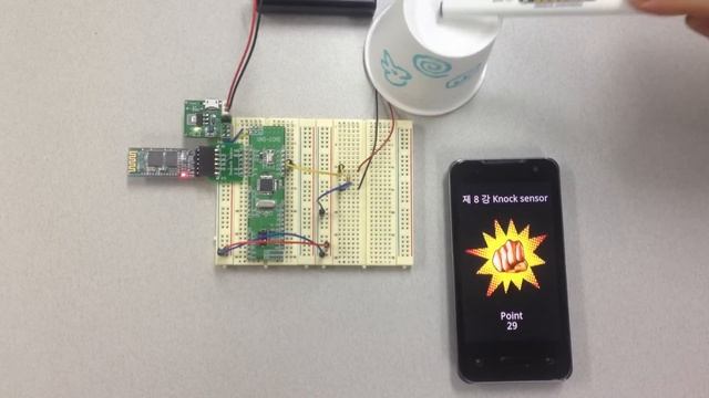 Arduino Bluetooth Android Phone Project "Piezo Sensor Control"(피에조 센서 제어) смотреть онлайн