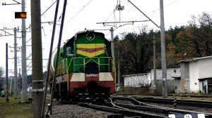 Тепловоз ЧМЭ3 производит манёвры