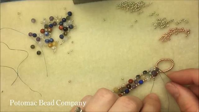 RAW Gemstones Bracelet - DIY Jewelry Making Tutorial by PotomacBeads смотреть онлайн