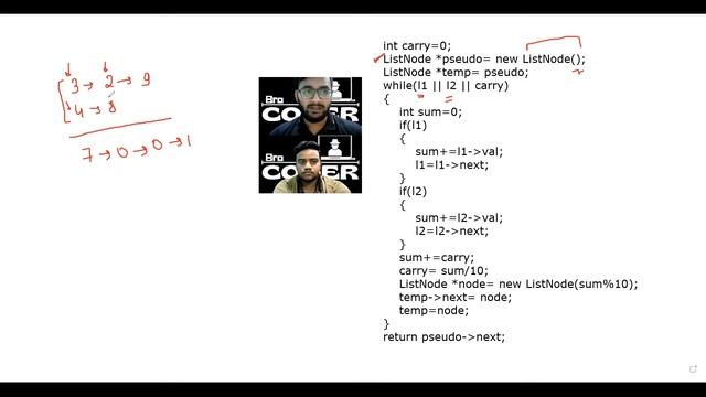 Add Two Numbers || LinkedList 7 || Placement Preparation Series || LeetCode 2 || C++ || смотреть онлайн