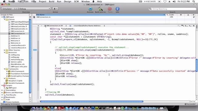 Inserting data in SQLite database Xcode tutorial part 2 смотреть онлайн