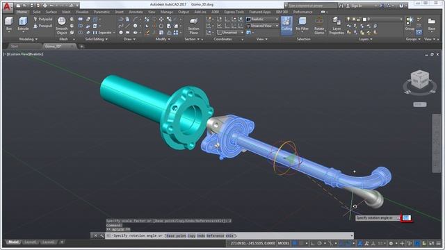 How to use Scale, Rotate and Move Gizmos to Modify Objects in AutoCAD 2017 | AutoCAD смотреть онлайн