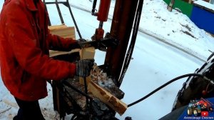 Дровокол гидравлический, вертикальный(первые испытания)ВЛОГ