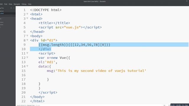 VueJS Basic Syntax | VueJS Tutorial in Hindi | Lesson - 2 смотреть онлайн
