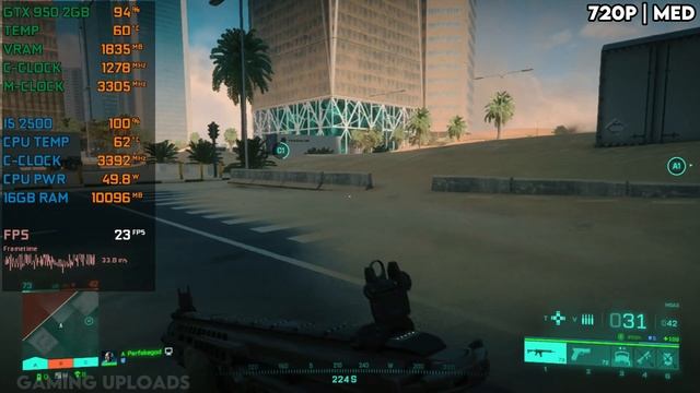 Battlefield 2042 : GTX 950 + I5 2500 - 720P | 900P - Low - Medium Settings Test смотреть онлайн