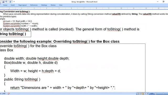 Object Class and toString( ) Method in Java смотреть онлайн
