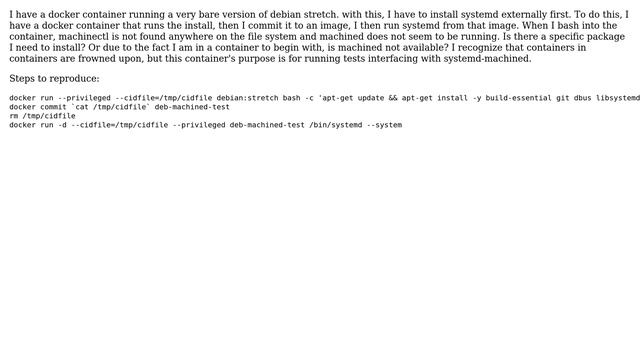 systemd-machined not found in debian systemd package смотреть онлайн