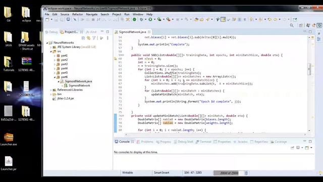 Нейронные сети в Java. Реализация Stochastic Gradient Descent / Стохастического градиентного спуска смотреть онлайн