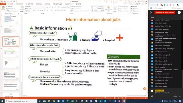 Бесплатный открытый урок на тему: "World popular jobs: typical and extraordinary" смотреть онлайн