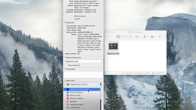 Open Photoshop files with Photoshop instead of ImageFramer on macOS смотреть онлайн