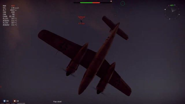 War Thunder Ta-154 A1 vs P51 dogfight смотреть онлайн