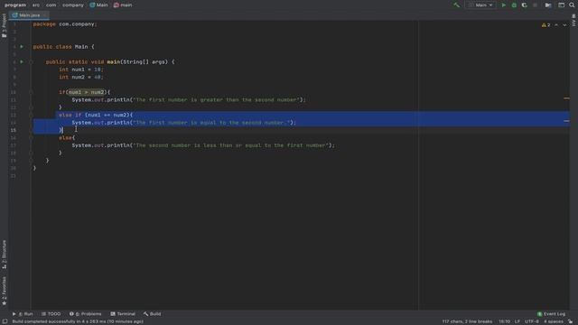 Else...If Statement in Java смотреть онлайн