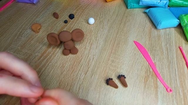ЧЕБУРАШКА из пластилина пошаговая лепка/ CHEBURASHKA from plasticine step-by-step modeling смотреть онлайн