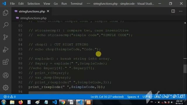 PHP String Functions | Top 30 string functions ( part - II ) смотреть онлайн