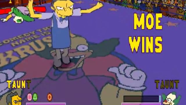 Simpsons Wrestling, PSX, Defender Circuit. Fight 1 - Moe vs Krusty the Clown смотреть онлайн