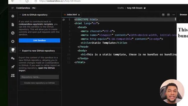 How to export your CodeSandbox Project to GitHub | CodeSandbox 101 смотреть онлайн