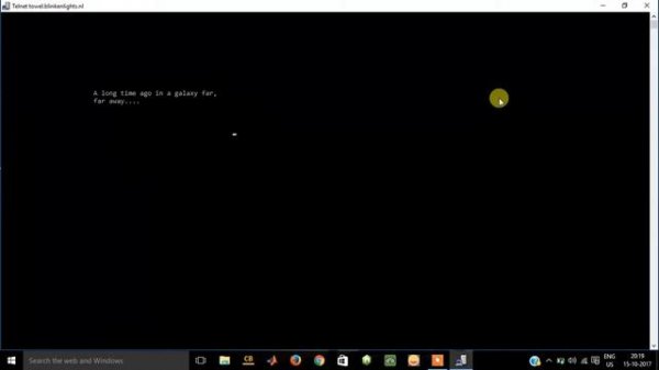 Watch STAR WARS in ASCII with Command Lines using TELNET