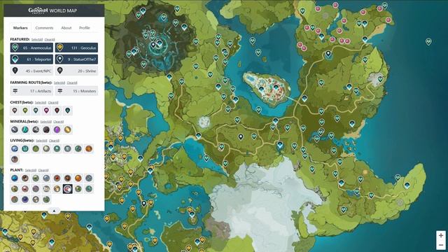 Genshin Impact ▼ Super Useful Interactive Map | All Anemoculus & Geoculus Locations смотреть онлайн