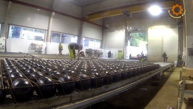 Как делают бетонные перекрытия с шарами БаблДэк, пустотные смотреть онлайн