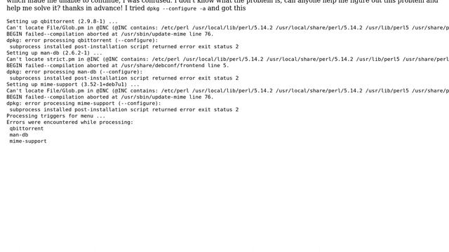 Raspberry Pi: E: Sub-process /usr/bin/dpkg returned an error code (1) смотреть онлайн