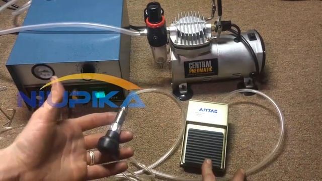 Graver Helper Pneumatic Engraving Machine with Two Handpieces Jewelry Tools & Equipment 110V/220V смотреть онлайн