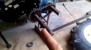 Самодельный цепной ходоуменьшитель на мотоблок.Самоделки в гараже.