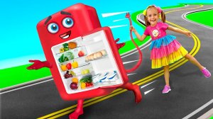 Какая вкусная еда в холодильнике!