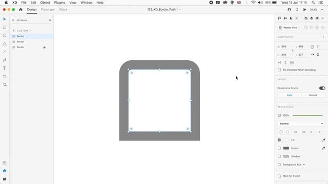 How to convert borders into paths in Adobe XD смотреть онлайн