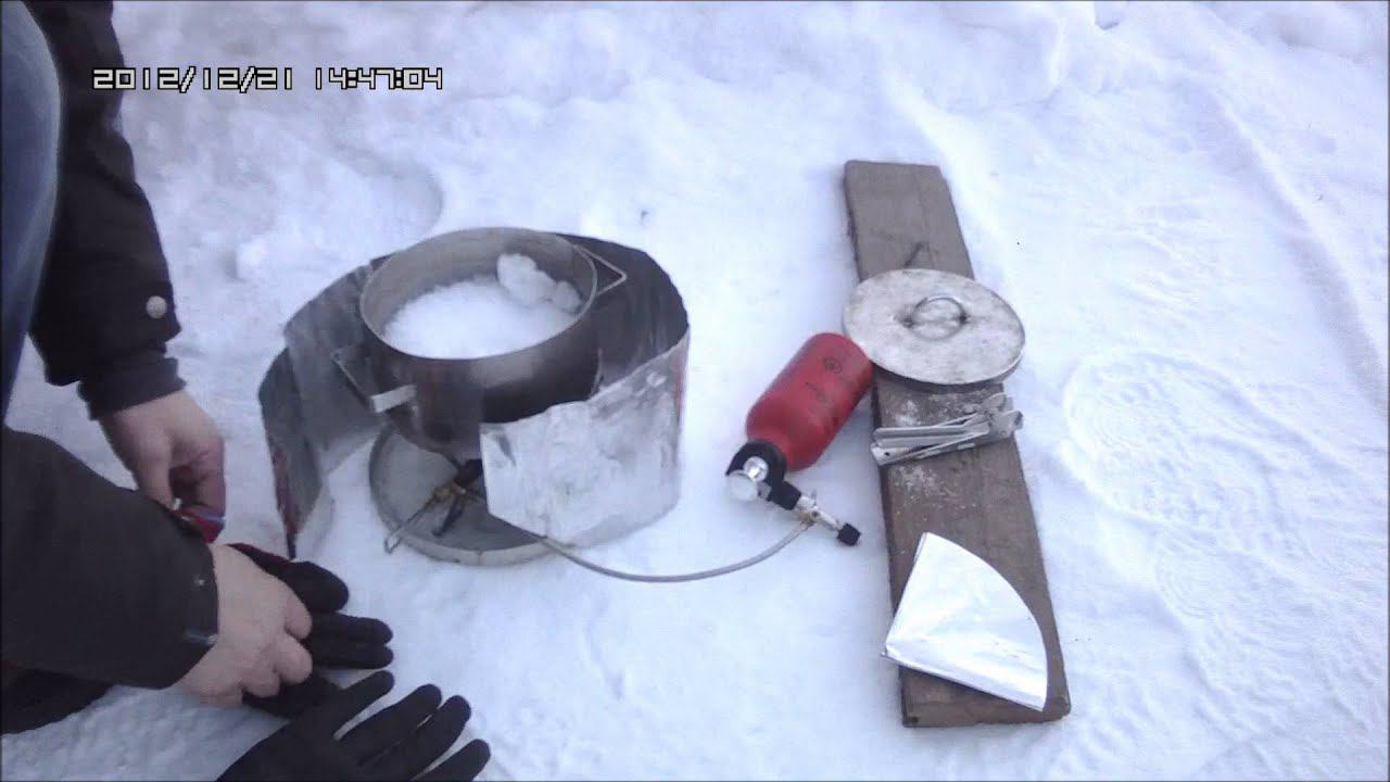 Primus OmniLite Ti на бензине при -23С смотреть онлайн