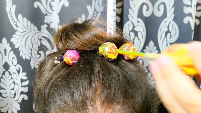 Дети сделали причёску маме из конфет Evgesha And Esesha