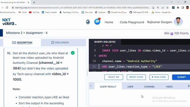 Milestone 2 | Assignment - 4 | SQL | NxtWave | CCBP 4.0 смотреть онлайн