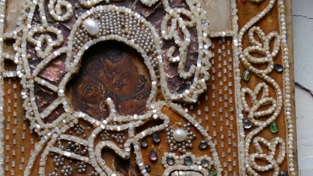 Старинная Владимирская икона Божьей Матери до и после моей реставрации. смотреть онлайн