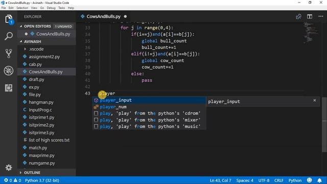 Python Projects #3- Cows and Bulls game смотреть онлайн