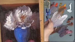 Пионы. Мастер-класс по пошаговому написанию картины маслом.