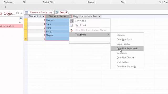 Filter in Microsoft access in query in hindi and english смотреть онлайн