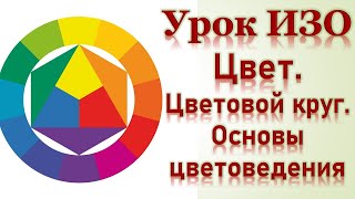 Урок ИЗО Цвет Основы цветоведения Цветовой круг смотреть онлайн