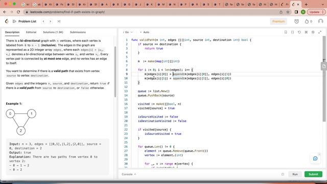 leetcode find-if-path-exists-in-graph(java) смотреть онлайн