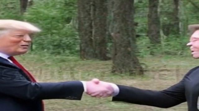 [AI] donald trump shaking hands with elon musk in the forest смотреть онлайн