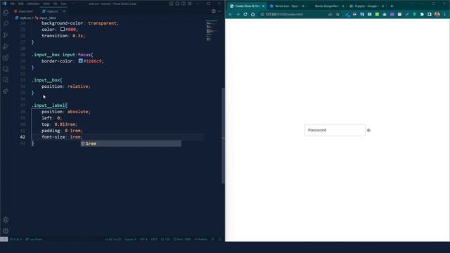How to Show and Hide Password With Floating Input Placeholder - HTML, CSS & Javascript смотреть онлайн