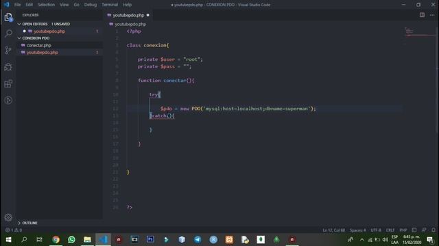 Conexion PDO php mysql | Como conectarse a una base de datos mysql con PDO смотреть онлайн
