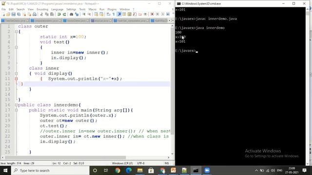 Nested Classes: Inner class смотреть онлайн