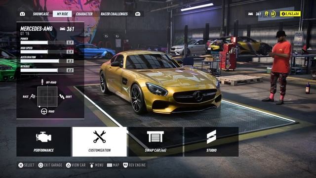 NFS Heat ( mercedes amg gt 15') смотреть онлайн