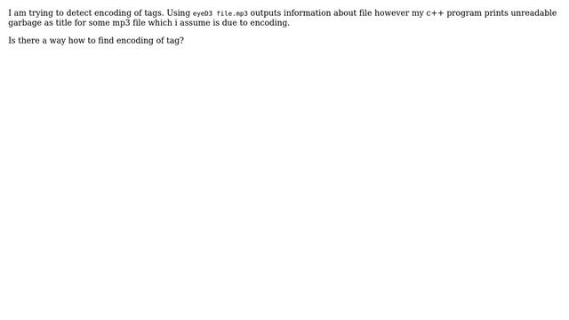 Unix & Linux: detect encoding of id3v2 tags of mp3 file смотреть онлайн