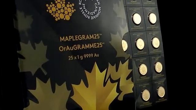 Золотая монета "Кленовый лист" весом в 1 грамм смотреть онлайн