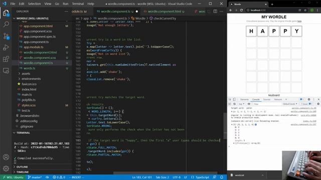Build Wordle with Angular from scratch. No talking and no unit tests. Keyboard typing ASMR. смотреть онлайн