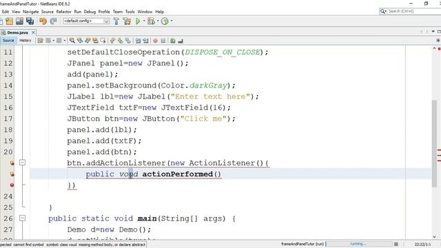 Event handling in Java(Swing) смотреть онлайн