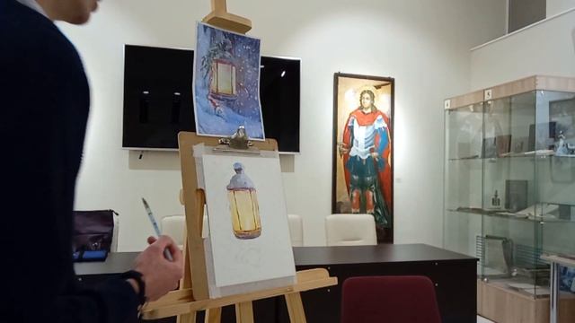 Рождественский фонарик. Акварельный Мастер - Класс в Иностранке. смотреть онлайн