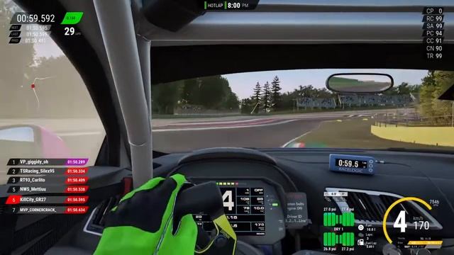 ACC PS4 Audi R8 LMS GT4 @ Imola Special Event Hotlap 1:50.232 + SETUP (DS4 Controller) смотреть онлайн