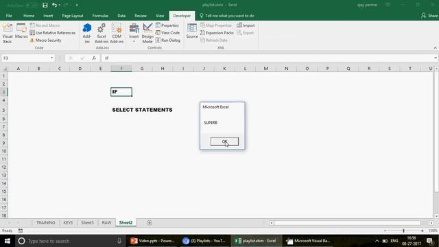 Learn MS Excel -Video 468- VBA INTERVIEW. IF And Select Case