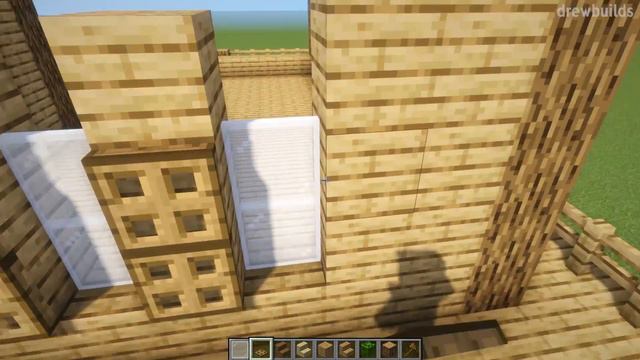 Майнкрафт (Minecraft) - Большой деревянный дом для выживания смотреть онлайн